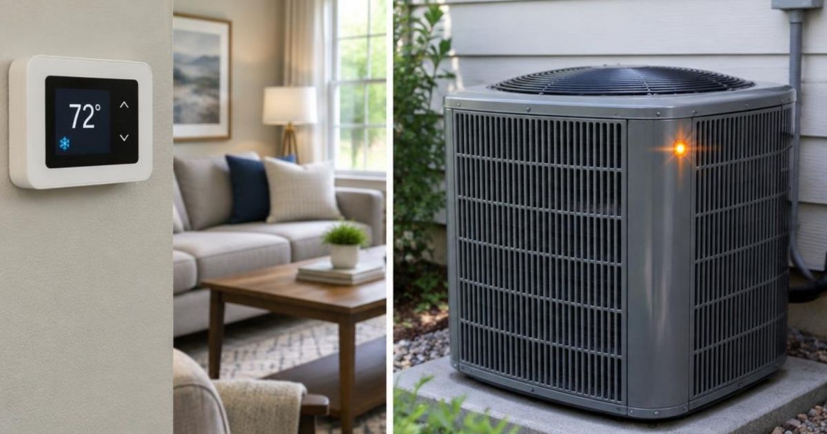 Clogged HVAC air filter next to a clean white pleated replacement filter
